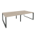 Рабочая станция на О-образном м/к Onix O.MO-D.RS-4.3.7 2760x1475x750 (Тиквуд Темный/Белый Металл)