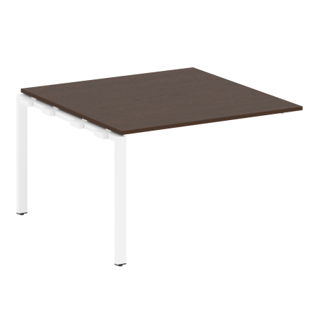 Проходной наборный элемент переговорного стола Metal System Style БП.ППРГ-2 1200x1235x750 (Венге Цаво/Белый металл)