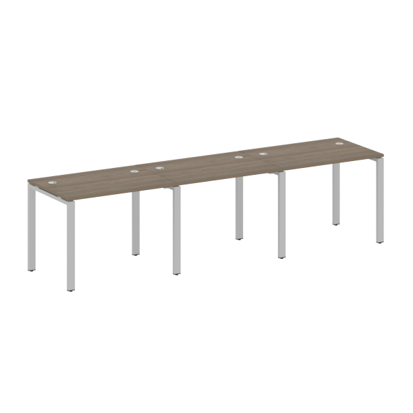 Рабочая станция на 3 раб. места Metal System Style БП.СМ-3.1 3000x720x750 (Вяз/Серый металл)