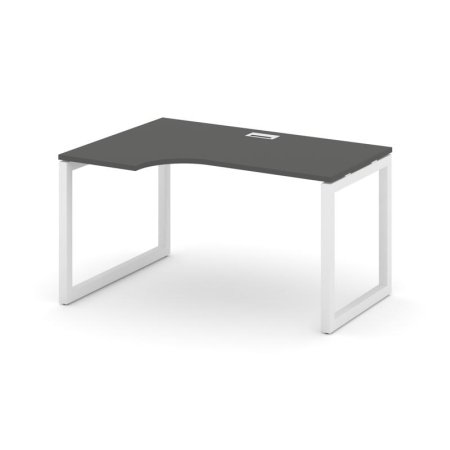 Стол рабочий эргономичный SN-5O.SPA-022(L) (1580х800/980х750) (Антрацит/Металл Белый)