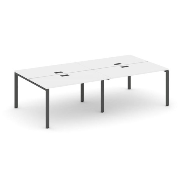 Рабочая станция 2-х сторонняя SN-6P.DRS-054 (3160х1632х750) (Белый/Металл Антрацит)