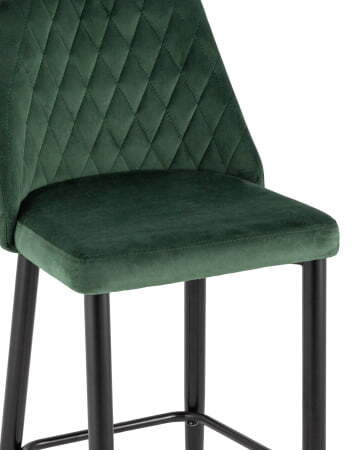 Стул барный Диего велюр зелёный (Стул барный Диего зеленый)