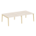 Рабочая станция на деревянных опорах Onix Wood OW.D.RS-4.3.7 2760x1475x750 (Тиквуд Светлый/Дуб Темный)