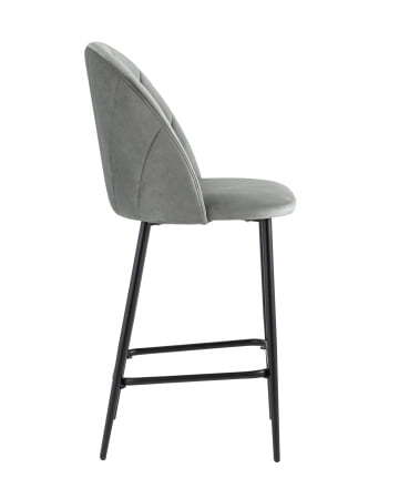Стул полубарный Логан велюр серый (Стул полубарный Логан серый)