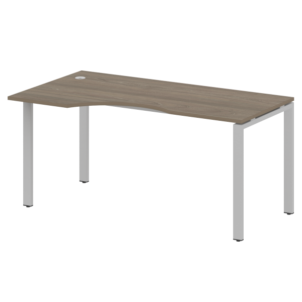 Стол криволинейный левый Metal System Style БП.СА-1 Л 1600x900x750 (Вяз/Серый металл)