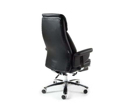 Парламент / (black) сталь + хром / черная экокожа (Черный)