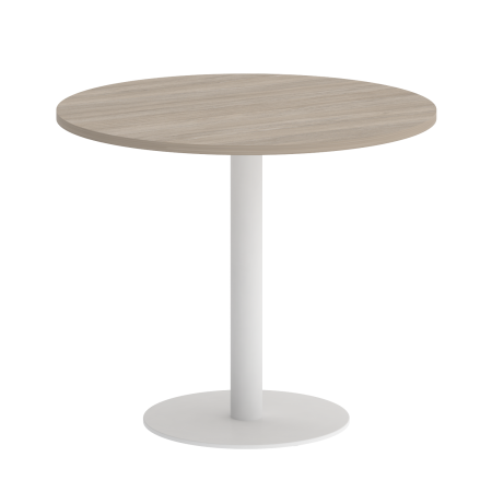Стол круглый VR.SP-5-90.1 900x900x750 (Дуб Аттик/Белый Металл)