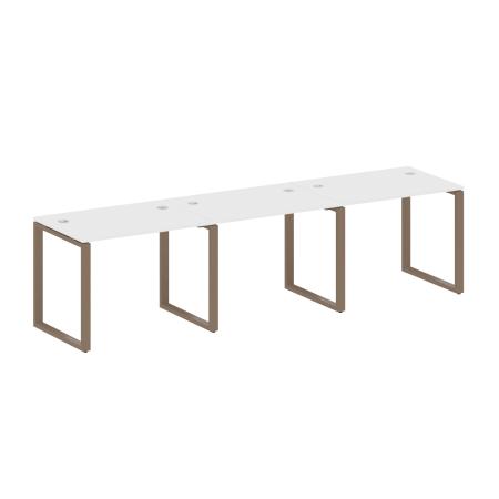 Рабочая станция Metal System Style БО.СМ-3.1 3000x720x750 (Белый/Мокко металл)