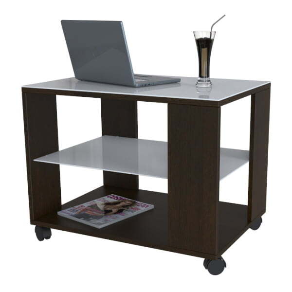 Стол журнальный BeautyStyle - 5 БС-5 650x450x560 (Венге/стекло белое)