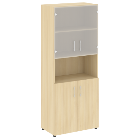 Шкаф комбинированный со стеклом нужен топ LT.ST 1.4 800x450x1990 (Акация Лорка)