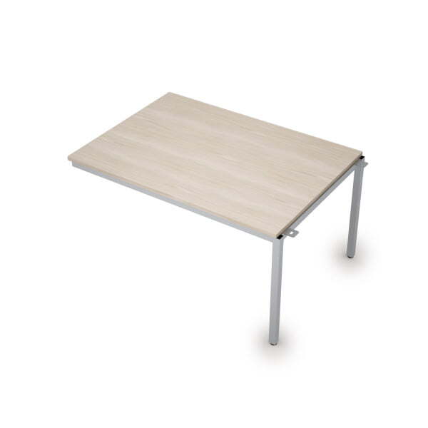 6МПС.003 Бенч-системы для переговорных столов, средний модуль (1400x1000x750) (Шамони светлый/Алюминий матовый)