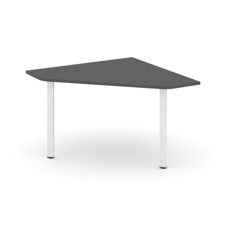 Угловой элемент переговорного стола SN-6.UPRG-031 (1180х1180х750) (Антрацит/Металл Белый)
