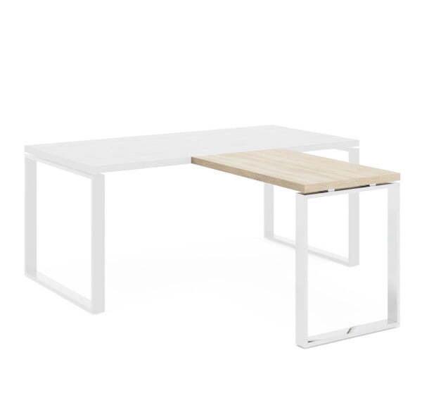 ROTONDA Брифинг-приставка 100x60 (Дуб светлый/Хром металл)