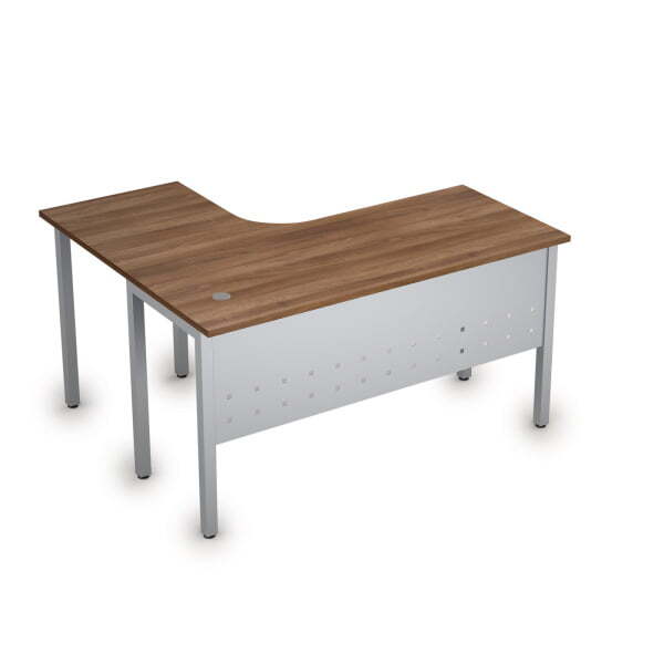 Стол письменный на металлокаркасе прав одиночная опора заказывается отдельно Стиль 2МК.131 1400x1200 (Шамони темныйСерый)