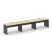 Рабочая станция 1 сторонняя SN-D.ORS-032 (3540х600х750) (Тиквуд Светлый/Антрацит)