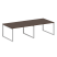 Переговорный стол 2 столешницы Metal System Style БО.ПРГ-2.3 2800x1235x750 (Дуб Наварра/Серый металл)