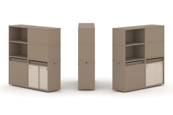 Тумба двойная + высокая надставка ES.NB.2V-21 (1500х410х1520) (Латте/Капучино)