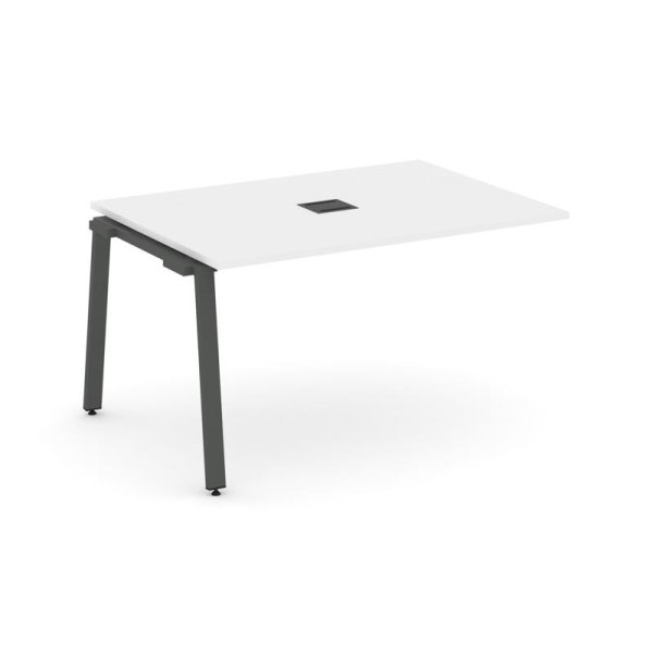 Проходной наборный элемент переговорного стола SN-6A.NSPRG-001 (980х980х750) (Белый/Металл Антрацит)