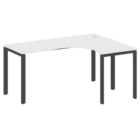 Стол криволинейный правый Metal System Style БП.СА-4 Пр 1600x1200x750 (Белый/Антрацит металл)
