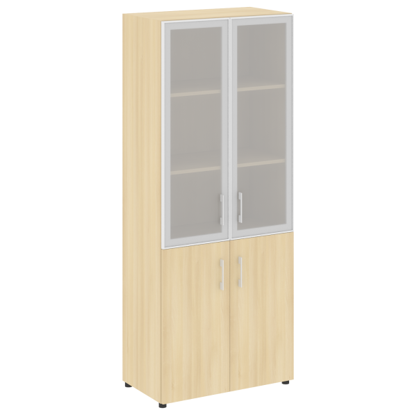 Шкаф комбинированный со стеклом в алюминиевой раме нужен топ LT.ST 1.2R 800x450x1990 (Акация Лорка)