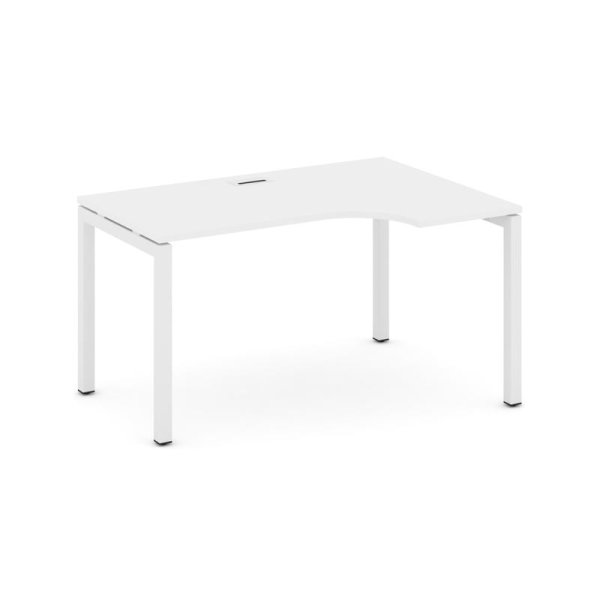 Стол рабочий эргономичный SN-5P.SPA-002(R) (1580х600/980х750) (Белый/Металл Белый)