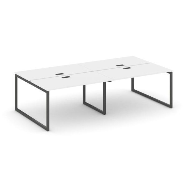 Рабочая станция 2-х сторонняя SN-4O.DRS-044 (3160х1432х750) (Белый/Металл Антрацит)