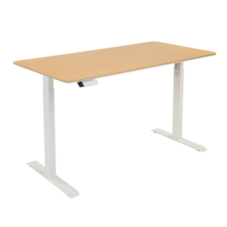 Стол c электроприводом LA-T33-2AR2 (1400x600x700-1200) (Бук | Белый)