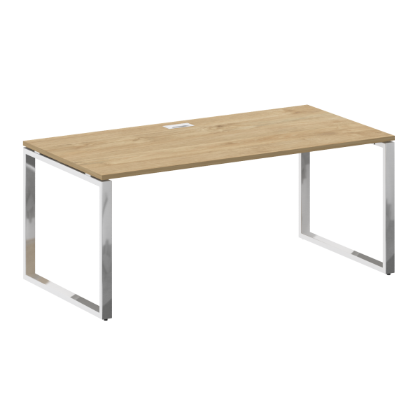 Стол руководителя прямой без тумбы Shift SK.SR-180 (1800x900x753) (Тиквуд Светлый | Хром)