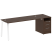 Рабочая станция Metal System Style БА.РС-СТП-1.5 2212x720x750 (Дуб Наварра/Серый металл)