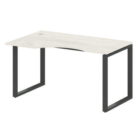 Стол криволинейный левый Metal System Style БО.СА-2 Л 1400x900x750 (Дуб Наварра/Антрацит металл)