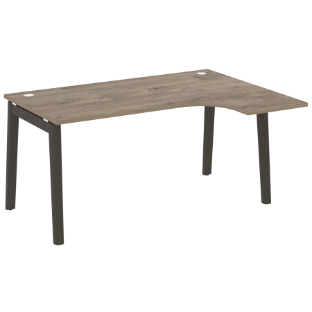 Стол эргономичный правый на деревянных опорах Onix Wood OW.SA-4R 1580x1180x750 (Тиквуд Темный/Дуб Темный)