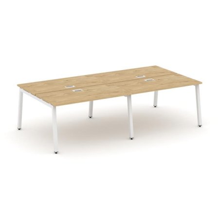Рабочая станция 2-х сторонняя SN-5A.DRS-042 (2360х1432х750) (Тиквуд Светлый/Металл Белый)