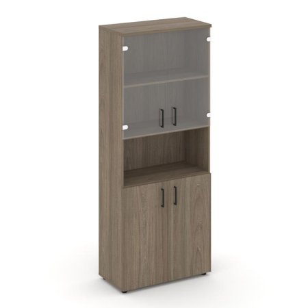 Шкаф высокий широкий SN.STS-105 (796х400х1982) (Вяз Благородный/Прозрачный)