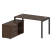 Рабочая станция с опорной тумбой левая Metal System Style БП.РС-СТС-2.3 Л 1500x1520x750 (Дуб Наварра/Серый металл)