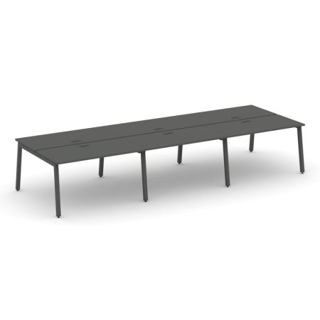 Рабочая станция 2-х сторонняя SN-5A.DRS-073 (4140х1432х750) (Антрацит/Металл Антрацит)