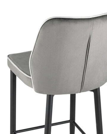 Стул полубарный Лоренс велюр антрацитовый (Стул полубарный Лоренс антрацитовый)