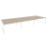 Рабочая станция на О-образном м/к Onix O.MO-D.RS-6.4.8 4740x1635x750 (Тиквуд Темный/Белый Металл)
