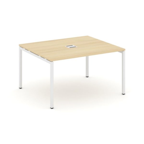 Стол переговорный SN-4P.SPRG-033 (1380х1180х750) (Акация Лорка/Металл Белый)