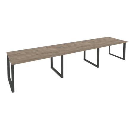 Стол переговорный Onix O.MO-PRG-3.3 4140x980x750 (Тиквуд Темный/Черный металл)