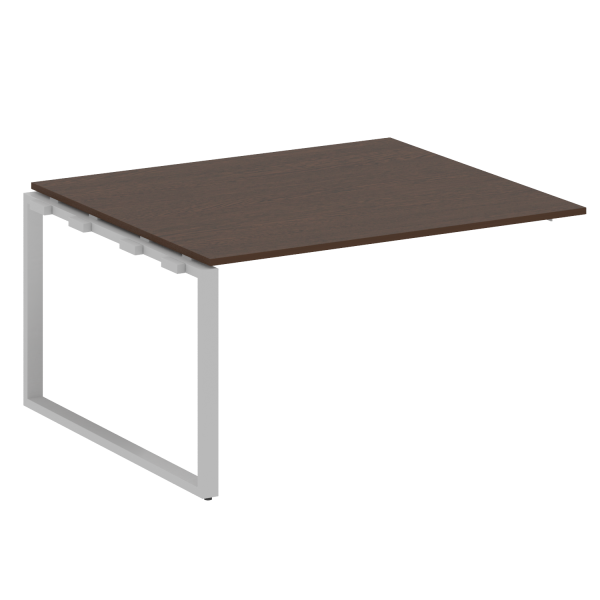 Проходной наборный элемент переговорного стола Metal System Style БО.ППРГ-3 1400x1235x750 (Венге Цаво/Серый металл)