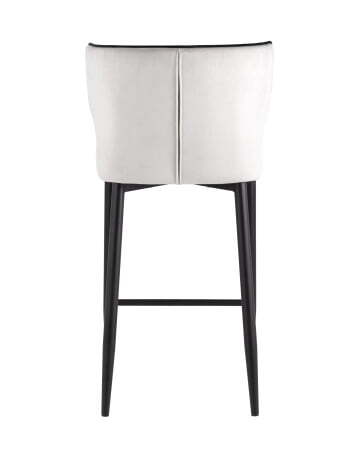 Стул полубарный Матео с кантом велюр светло-серый (Стул полубарный Матео светло-серый)