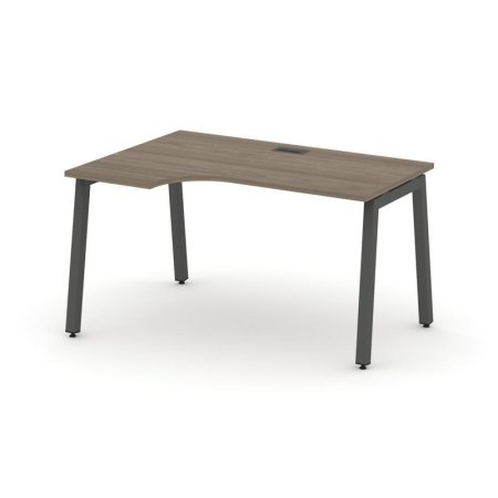 Стол рабочий эргономичный SN-5A.SPA-001(L) (1380х600/980х750) (Вяз Благородный/Металл Антрацит)