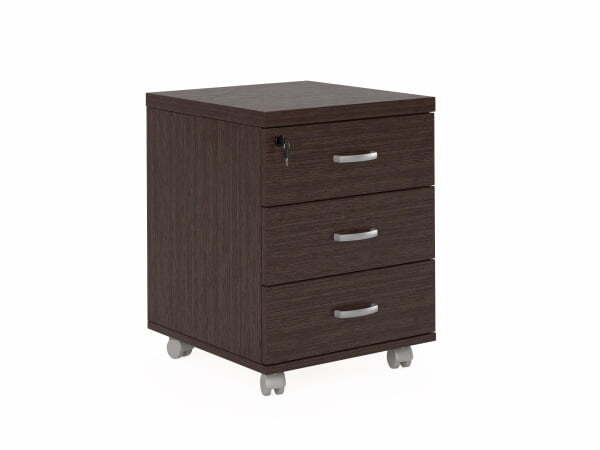Тумба подкатная 3 ящика Flash FLS207 452x474x595 (Дуб темный)