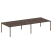 Рабочая станция на 4 раб. места Metal System Style БП.СМ-4.5 3600x1475x750 (Дуб Наварра/Серый металл)