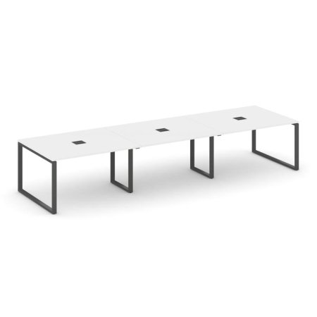 Стол переговорный SN-6O.SPRG-053 (4410х1180х750) (Белый/Металл Антрацит)
