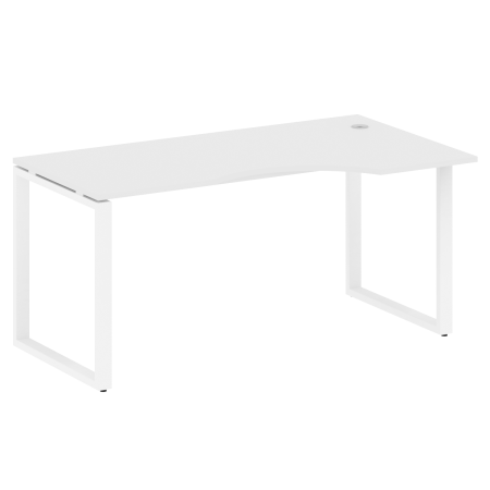 Стол криволинейный левый Metal System Style БО.СА-1 Пр 1600x900x750 (Белый/Белый металл)