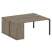 Рабочая станция с опорным шкафом-купе Metal System Style БП.РС-СШК-1.3 1810x1475x750 (Дуб Наварра/Серый металл)