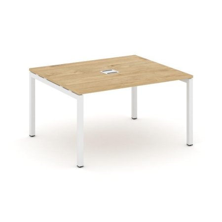 Стол переговорный SN-5P.SPRG-032 (1180х1180х750) (Тиквуд Светлый/Металл Белый)