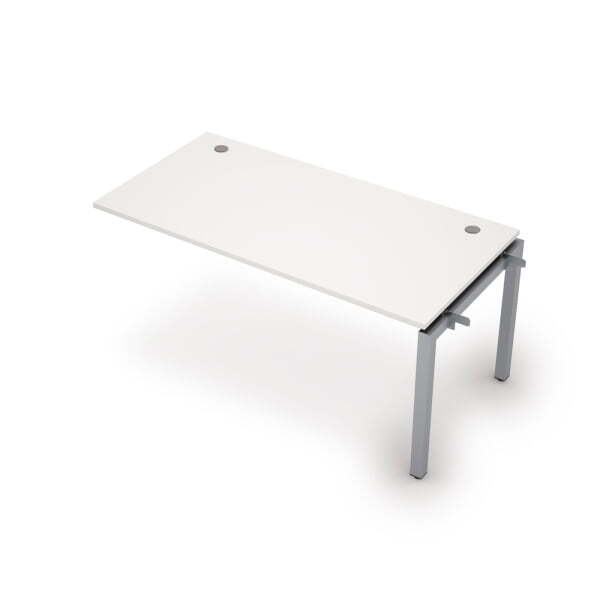 6МБС.5184 Линейная бенч-система, средний модуль (1600x800x750) (Белый/Алюминий матовый)