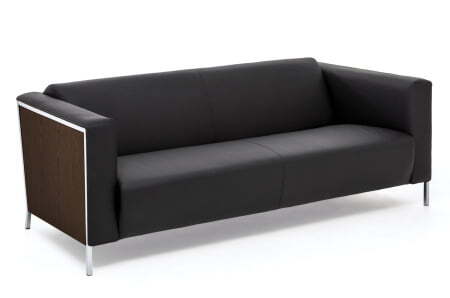VISPO Диван 2-местный (ОРЕХ/ЧЕРНЫЙ)